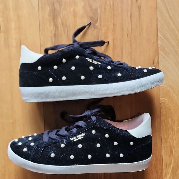 Kate Spade Black Sneakers with White Accents - Women's Size 9 - Picture 3 of 3
